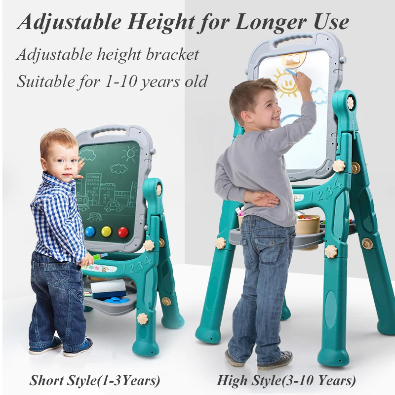 Детские блестящие двухсторонняя магнитная доска для рисования Для детей от 1 до 10