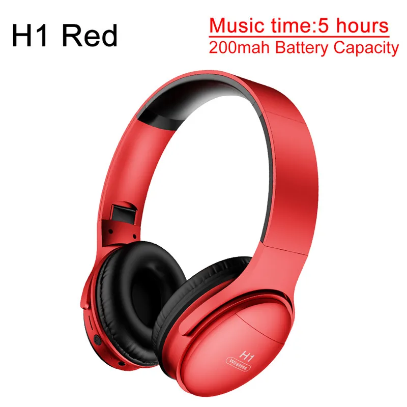 H1 Red AWI H1 Pro Bluetooth наушники Беспроводные Наушники Накладные наушники с шумоподавлением Hi-Fi стерео игровая гарнитура с микрофоном Поддержка TF карты - Цвет: H1 Red