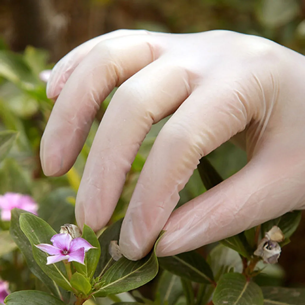 Environmental protection PVC disposable gloves hygienic transparent food grade fingerprint touch screen isolation | Аксессуары для