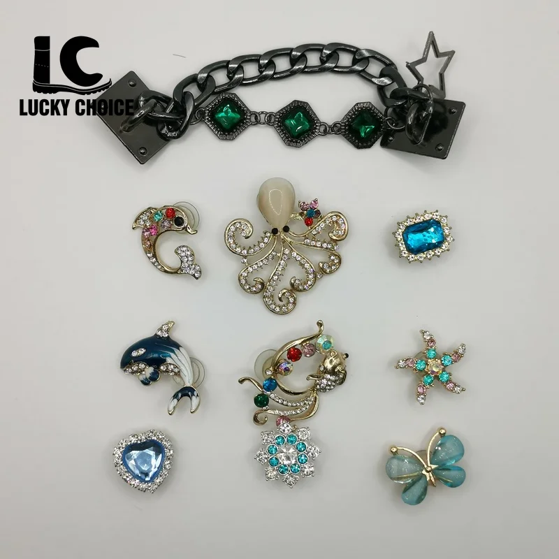 

5/10 Pcs New Croc Charms Designer Shoe Charms Accessories Decoration for Shoe Croc Clog Shoes Croc Jeans Buckle for Girl Gift