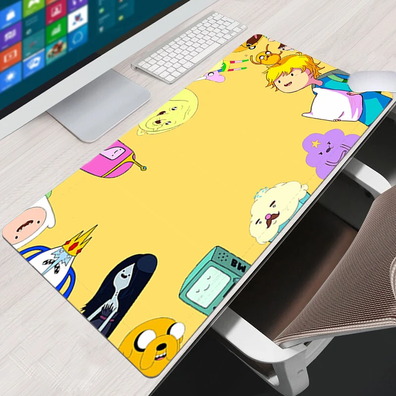 

Adventure time Gaming Mouse Pad Large Mouse Pad Gamer Big Mouse Mat Computer Mousepad Natural Rubber Mause Pad Keyboard Desk Mat