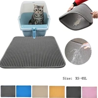 pet cat litter mat toilet waterproof double layer cat sand litter mat eva foldable pet carpet bed pads for cats pet supplies