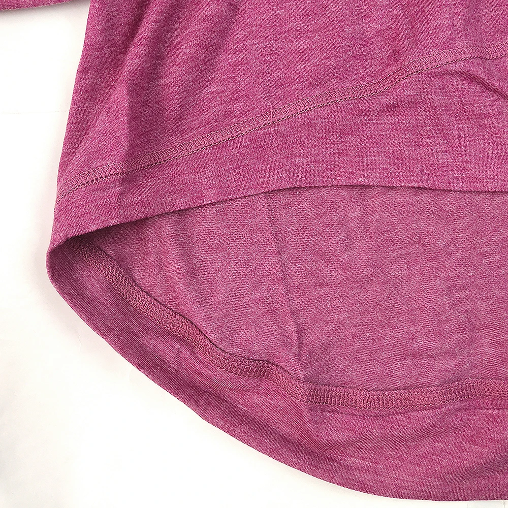 

Women Casual Long Sleeve Shirt Loose Crew Neck Plain Irregular Tunic Tops Spring & Autumn Pullovers