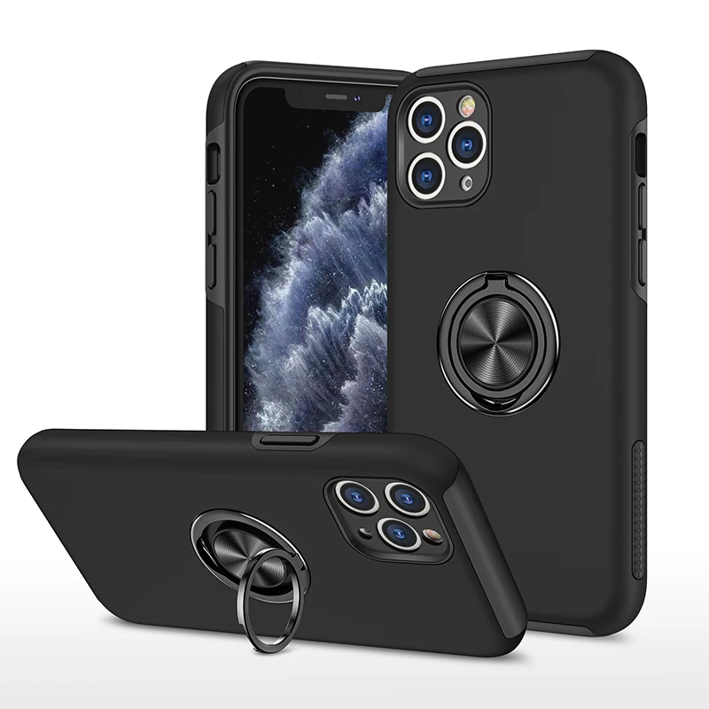 

Shockproof Armor Magnetic Ring Bracket Protector Phone Case For iPhone SE 2020 6 6S 7 8 Plus X XR XS 11 12 13 Pro Max Mini Cover