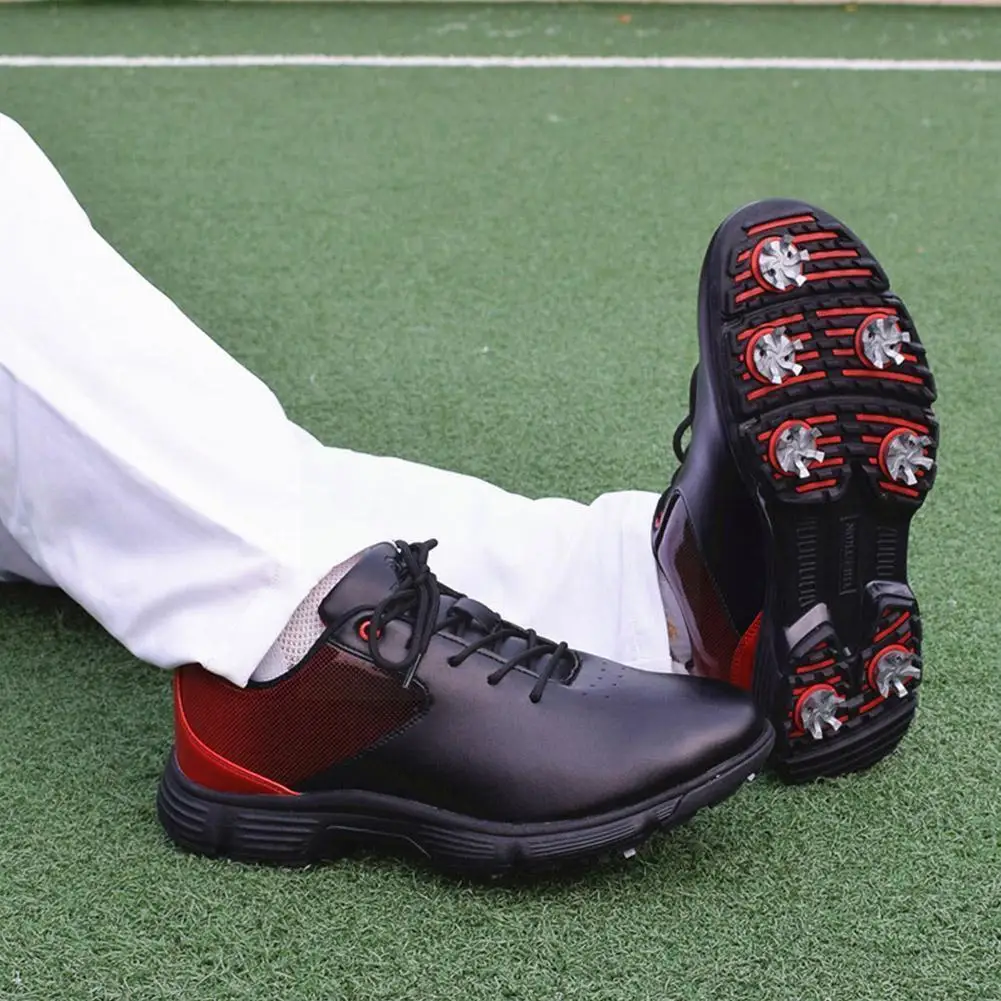 

Мужская водонепроницаемая обувь для гольфа, качественные мужские Нескользящие кроссовки для гольфа, Прогулочные кроссовки для улицы L9Z6