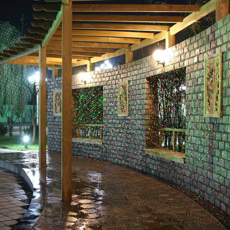

Time Trigger Outdoor Stage Laser Fairy Star Projector Ground Landscape RG Laser Light For Garden Home Villa