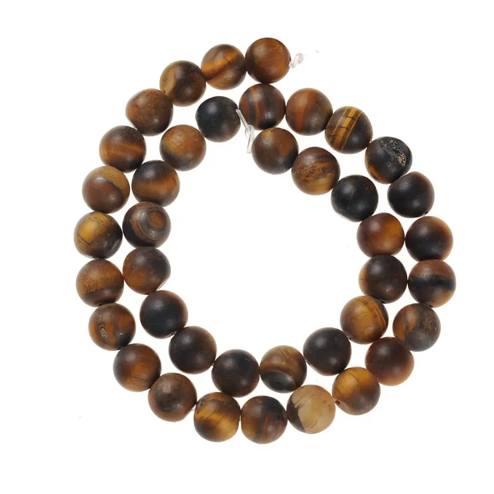 Tiger Eye Черный матовый оникс Ляпис розовый КВАРЦЕВЫЙ и из натурального камня бусины для самостоятельного изготовления ювелирных изделий браслет 4 6 8 10 12 мм Прямая поставка - Цвет: Tiger Eye