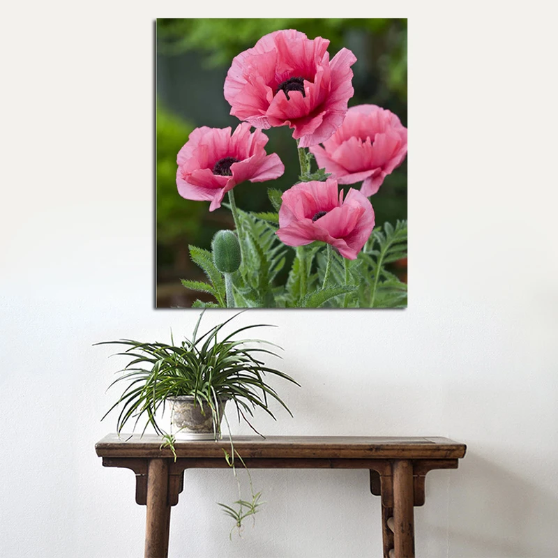 Полная круглая дрель 5D DIY Алмазная картина &quotкрасные цветы&quot 3D вышивка