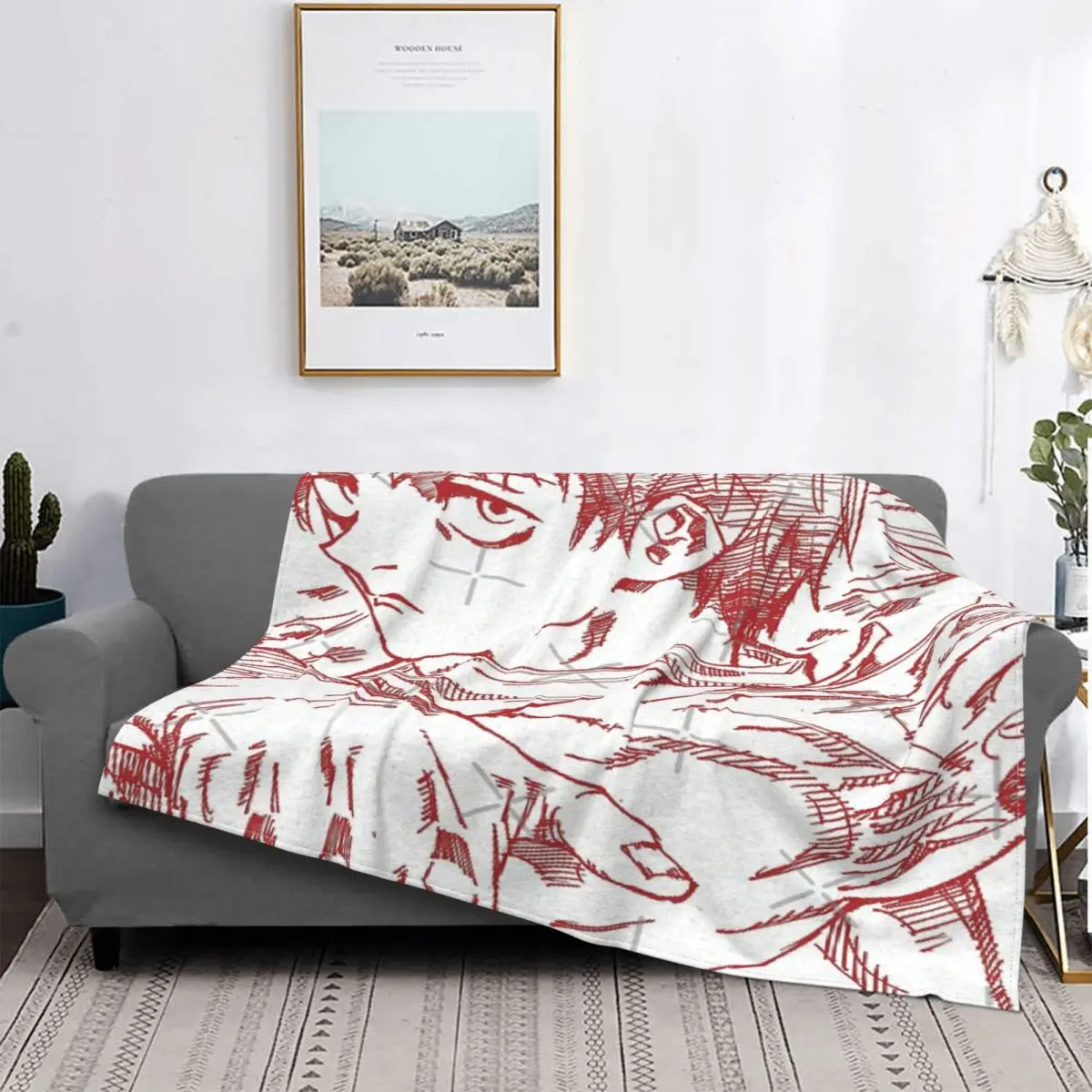 

Jujutsu Kaisen 0 película 1 manta colcha cama a cuadros alfombra colchas Sudadera con capucha manta Toalla de playa de lujo