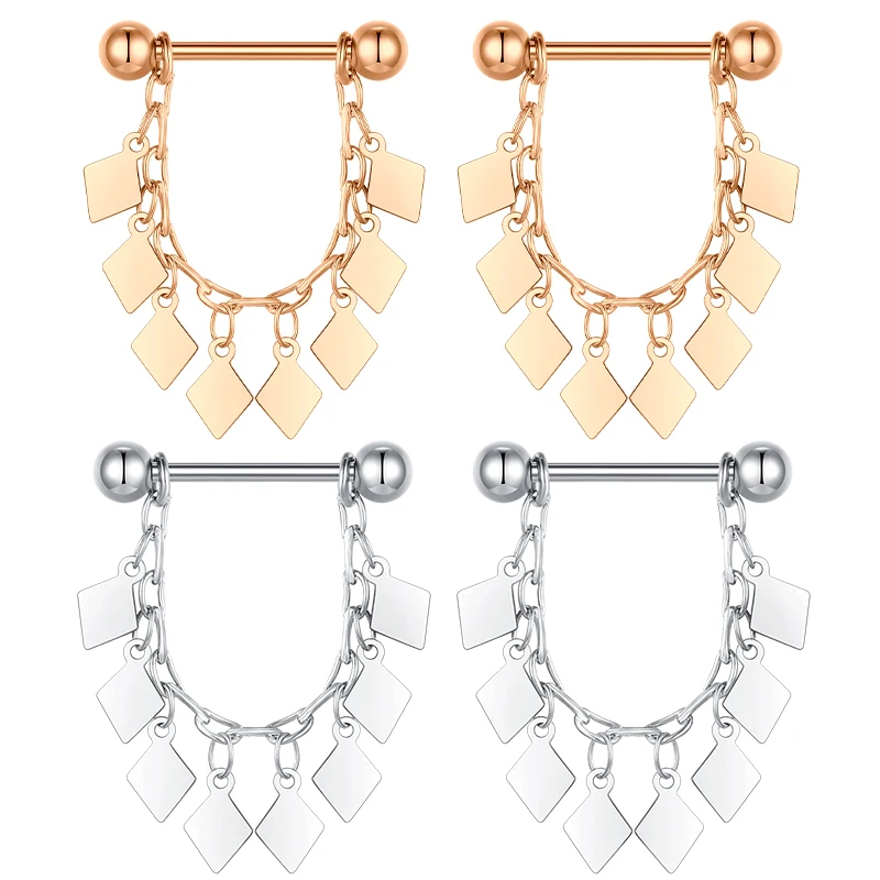 Кольца для сосков 1 пара 14 г пирсинг женщин магнитная Бриллиантовая цепочка