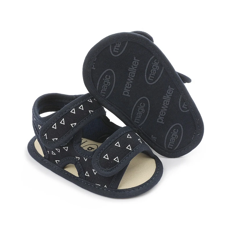Sandalias Unisex de lona suave para beb&eacute;s y ni&ntilde;os, sandalias antideslizantes con suelas de gamuza, para troncos, de verano-3