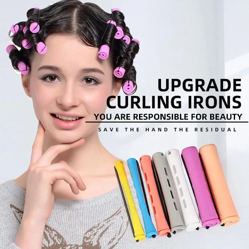

Perm Rods And 24 Pieces Hair Rollers with Hair Cold Wave Rods Hair Curler for Women Long Short Hair & Random Color Comb