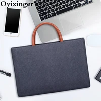 oyixinger nylon laptop bag unisex briefcase for 13 3 15 6 inch macbook waterproof business bags solid office document handbag