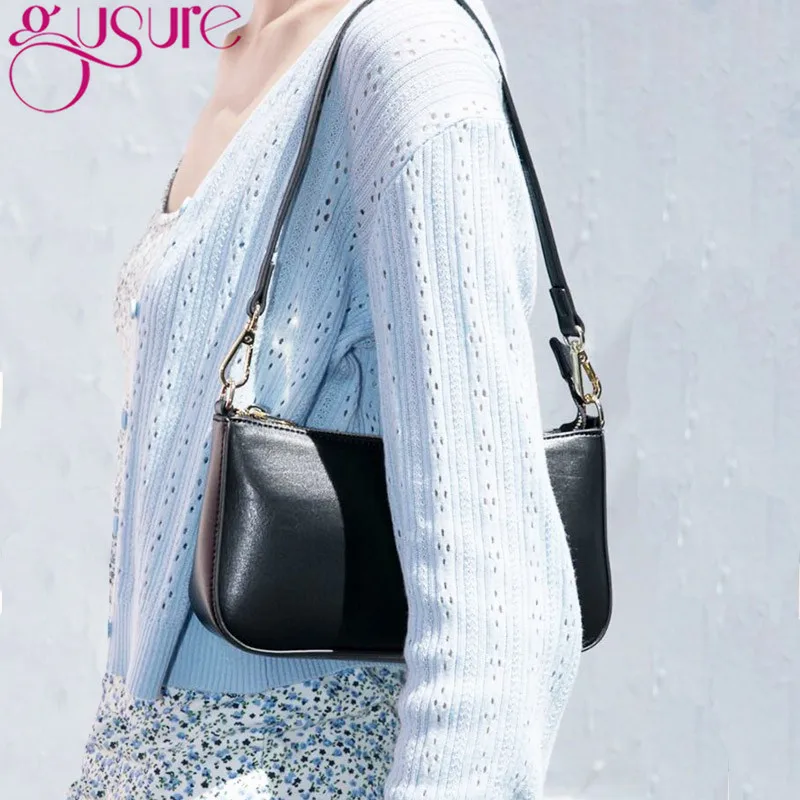 Gusure модные сумки Багет с узором под крокодиловую кожу мини на плечо из