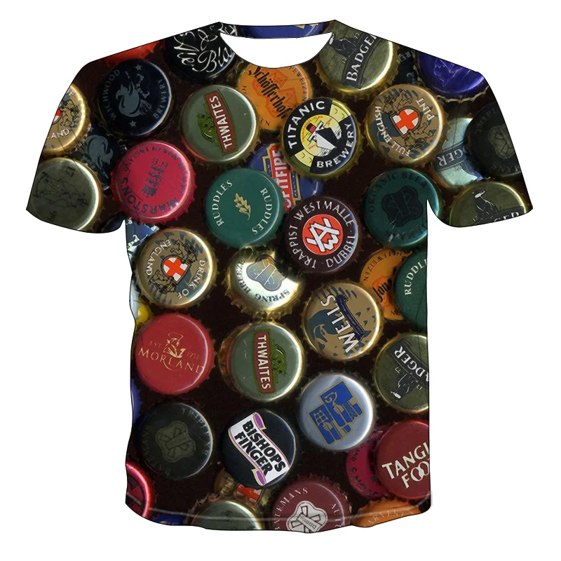 Футболка с 3D принтом пива и надписью It's Time для мужчин женщин забавная Необычная