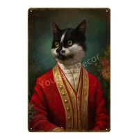 funny animal cat metal signs prints wall sticker painting pictures vintage poster kids bedroom pub bar home kitchen decor