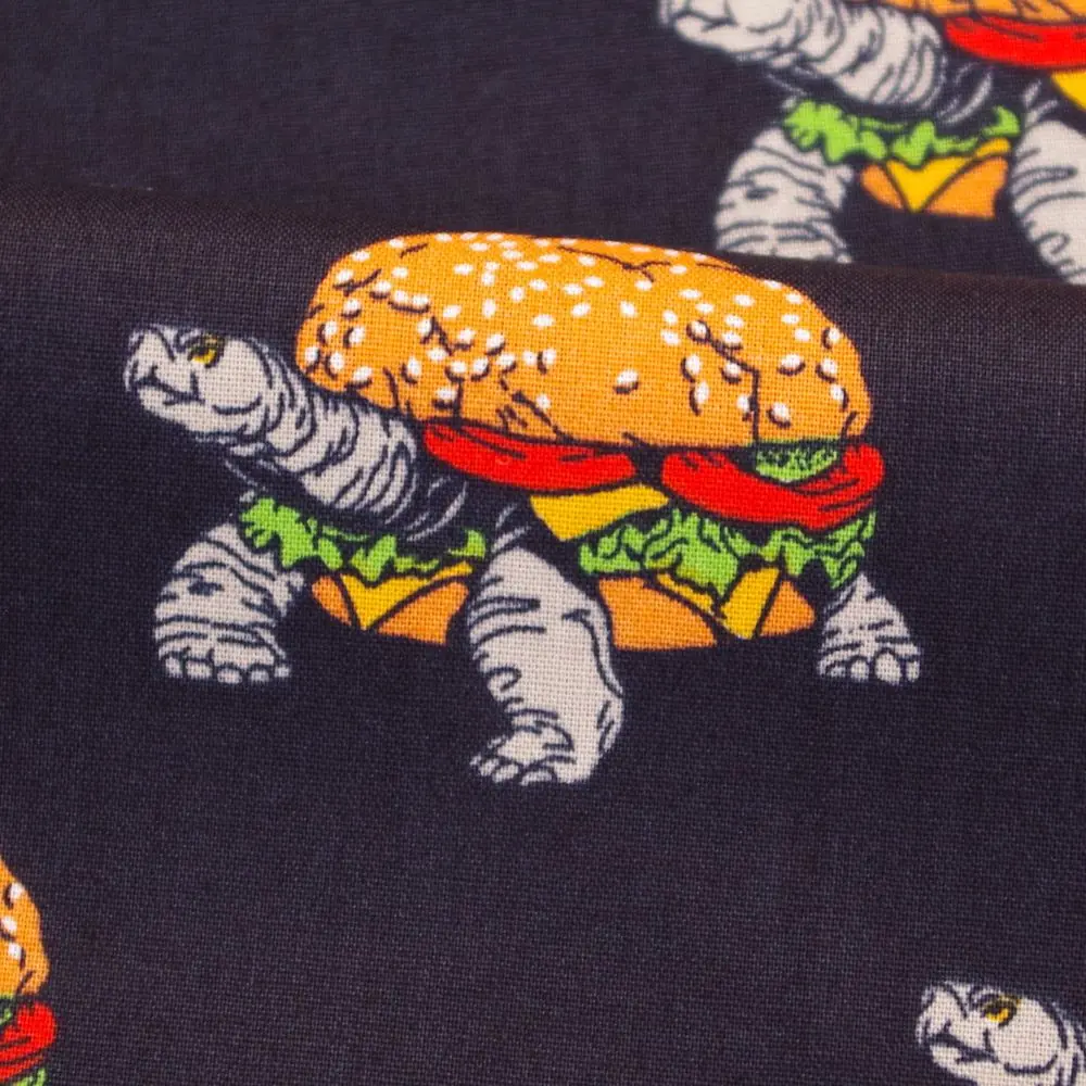 Хлопчатобумажная Поплиновая ткань с принтом черепахи 1 ярд (ширина = 140 см) - купить