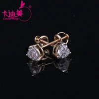 cadermay 14k rose gold moissanite ear studs 5mm d vvs1 heart shape moissanite diamond earrings trendy fancy moissanite earrings