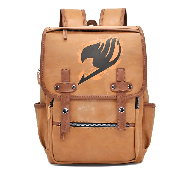 

LISM Fairy Tail Fashion Anime PU Backpacks School Cartoon Backpack Casual Bags Travel Knapsack Unisex