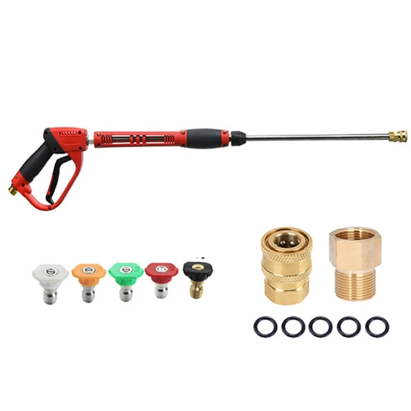 

3 in 1 High Power Washer Gun with Extension Wand Nozzle Tips Washer Accessories for Cleaning Brick Concrete