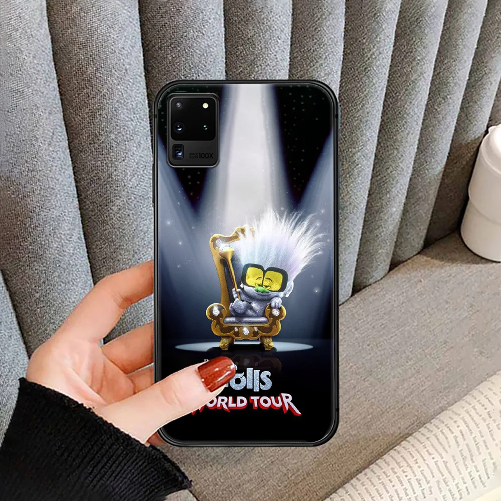 

Cartoon Trolls World Tour Phone case cover for For SamSung Galaxy S Note 7 8 9 10 20 Uitra Plus E Lite black black cover 3D back
