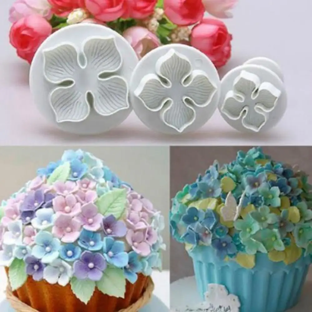 86 шт./упак. цветок Fondant (сахарная) Обледенение Плунжерные Торт Формочки для
