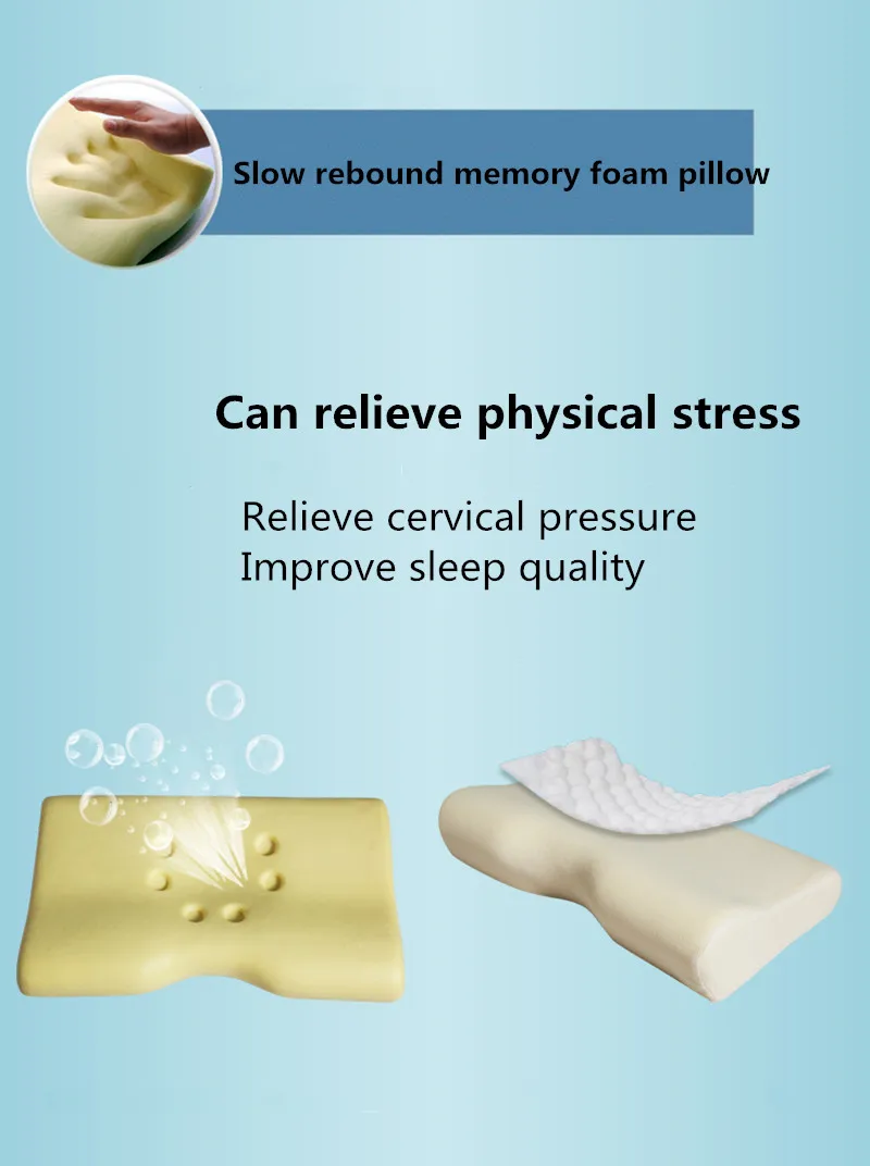 Форма бабочки Шейная шейка Подушка Пена с эффектом памяти Заполнение медленным