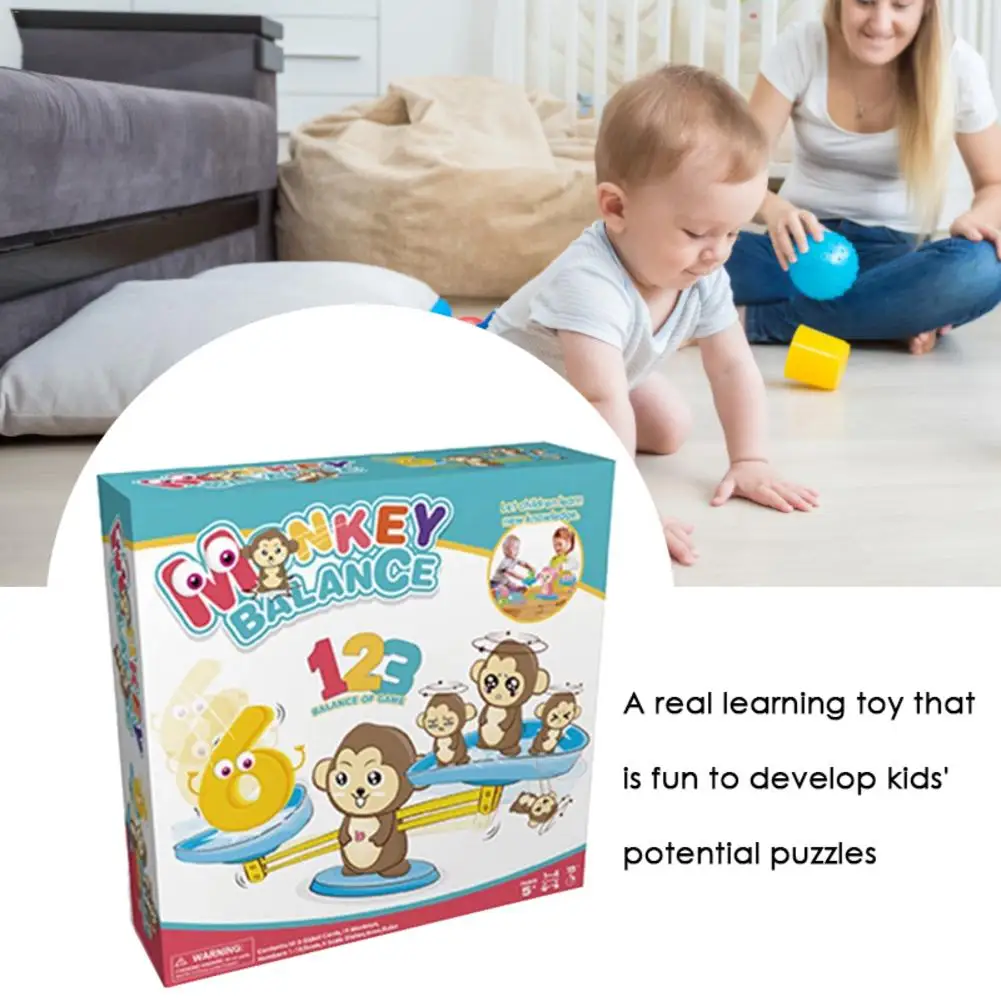 

Monkey Balance Children Early Education Enlightenment Digital Addition Subtraction Desktop Puzzle Science Toys