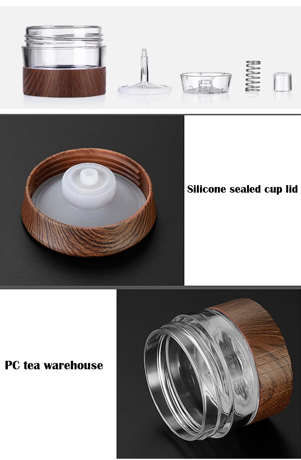 Drinking Pot Portable Tea Separation Cups Double-layer Car Cup Creative High Temperature Glass Water Bottle To Send Cup Sets