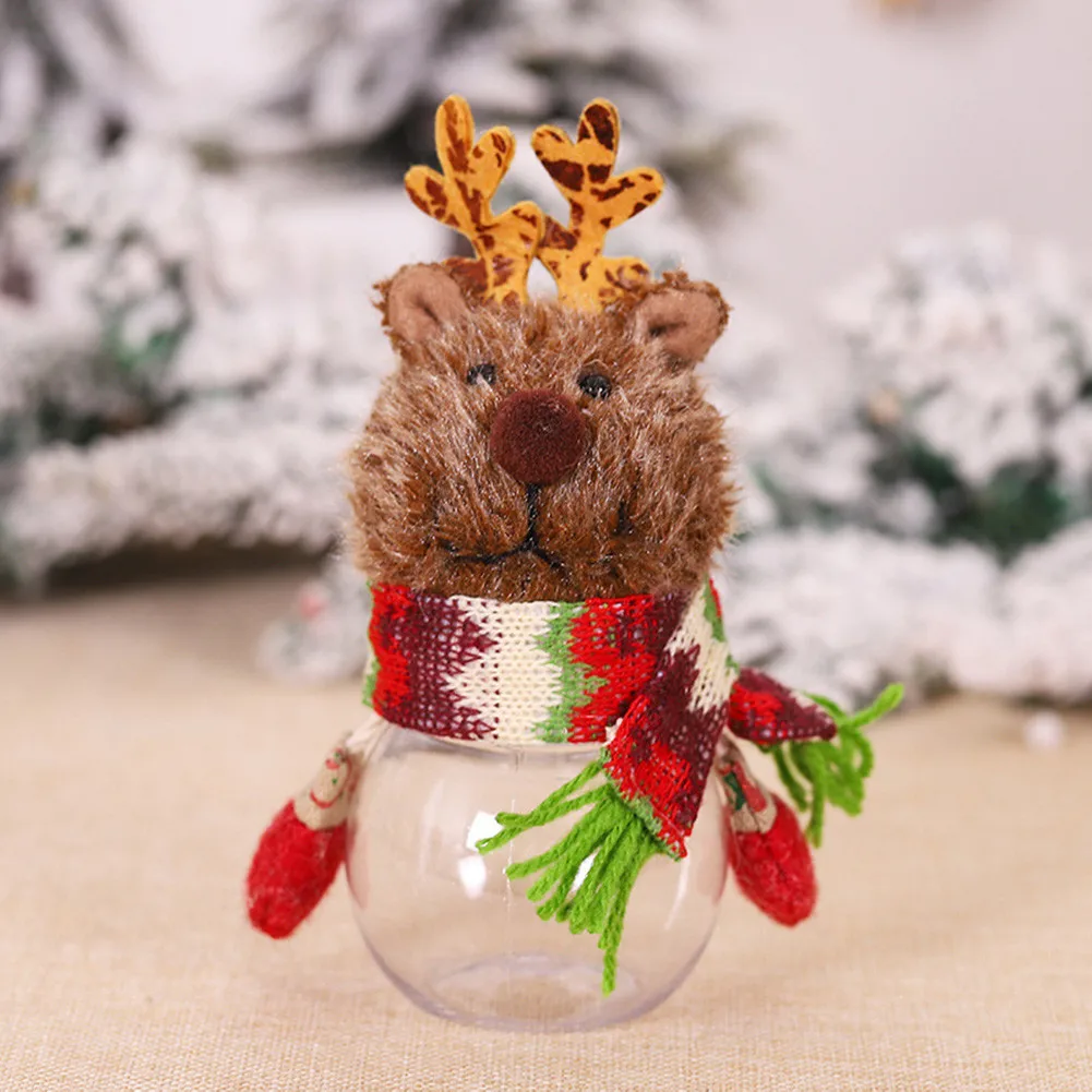 

Christmas Santa Claus Snowman Candy Jar Candy Box Storage Bottle DIY Christmas Tree Decoration Pendant New Year Gift Bags 2022