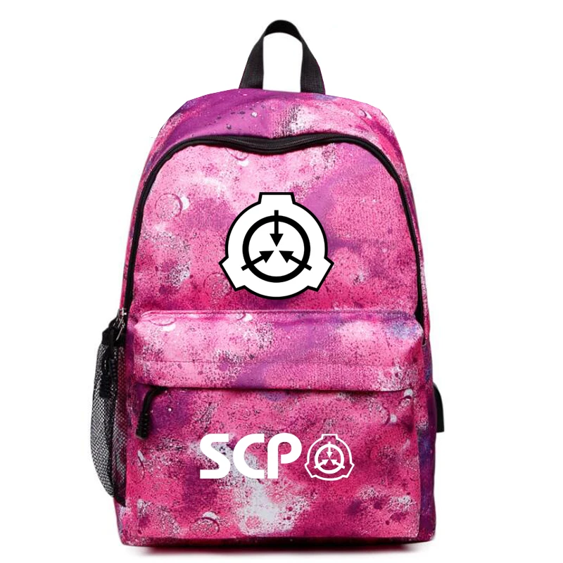 SCP Galaxy Рюкзак с usb-портом школьные рюкзаки для девочек мужские USB зарядка наушники чехол для домкрата Холст Дорожная сумка рюкзак для ноутбука - Цвет: A Red