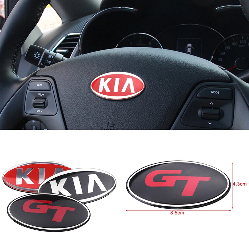 3D наклейки на руль кузова автомобиля значок GT для KIA Sportage Sorento Picanto Ford Mondeo Explorer Shelby