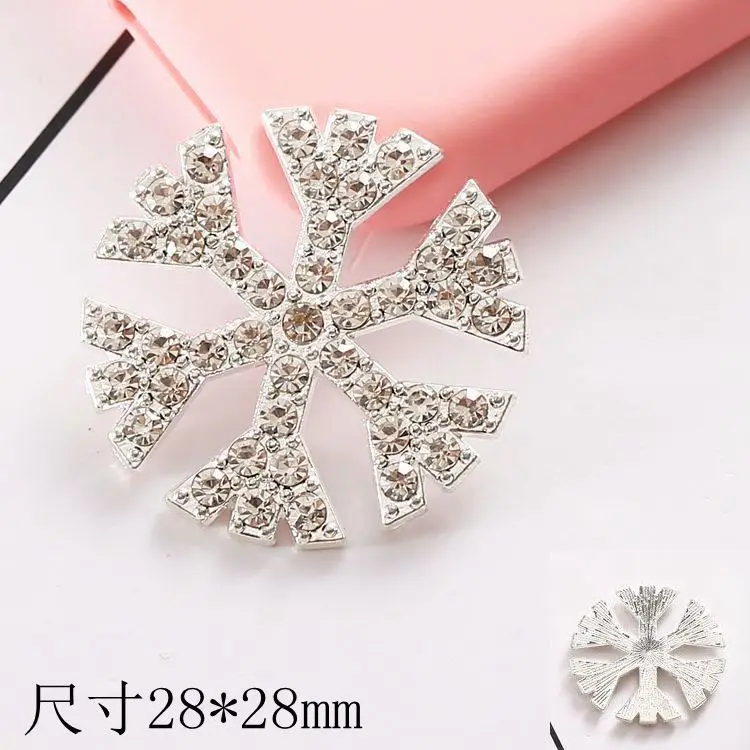 Снежинка счастливый цветок Роза эмаль винтажные плоские стразы украшения 4 шт