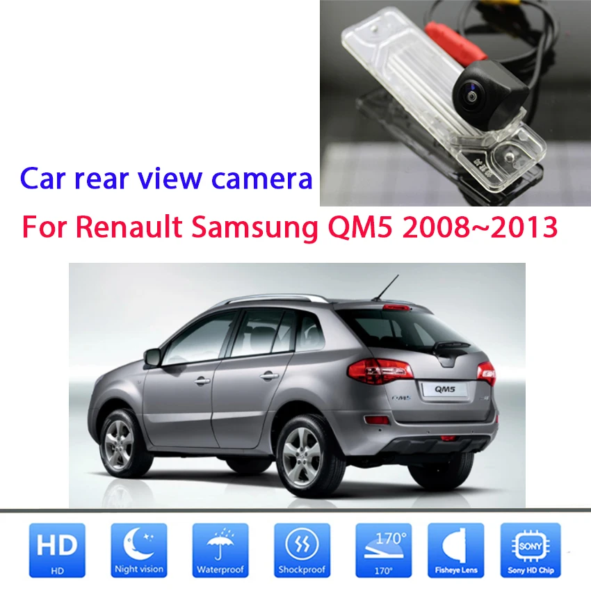 

Камера заднего вида для Renault Samsung QM5 2008 2009 2010 2011 2012 2013 CCD ночное видение обратный номерной знак из водонепроницаемого материала