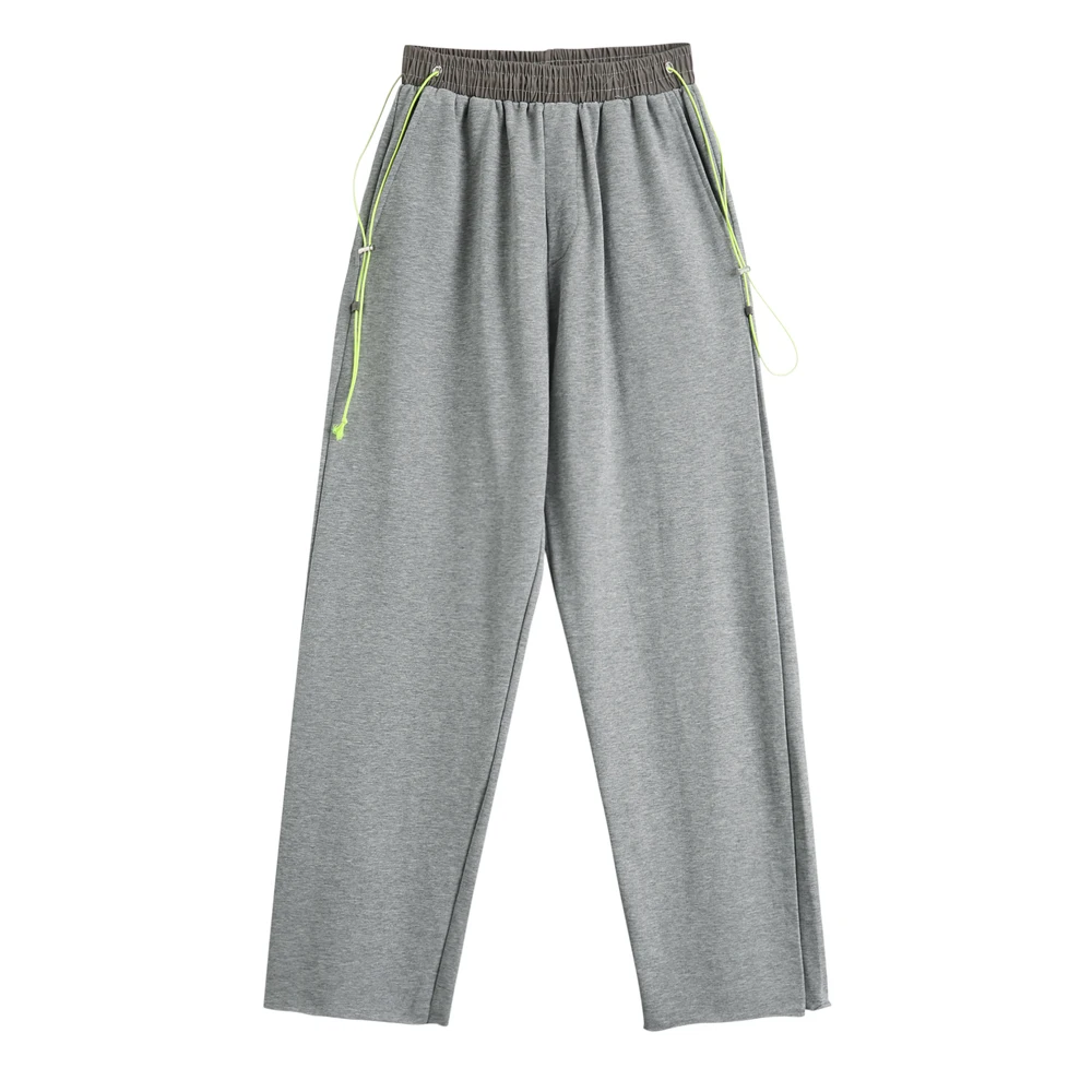 

Grey Sweatpants Women 's Casual Loose Straight Leg Wide High Waist Jogger Pants 2020 Korean Street Fashion
