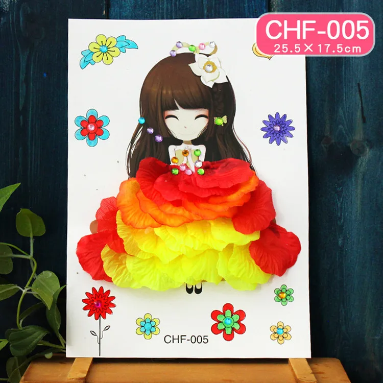 Детские наклейки сделай сам с цветами для рисования игрушек дома детского сада