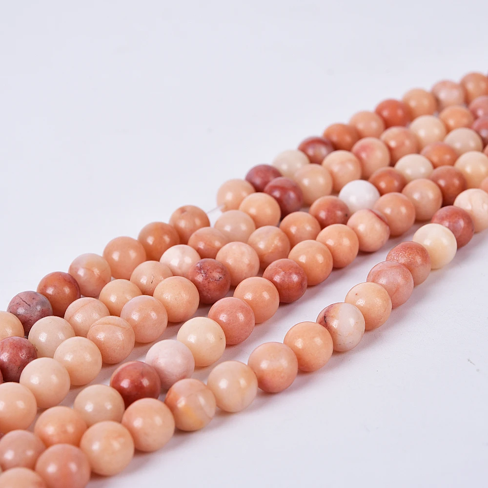 Бусины из натурального камня Asingeloo с розовым опалом круглые бусины для