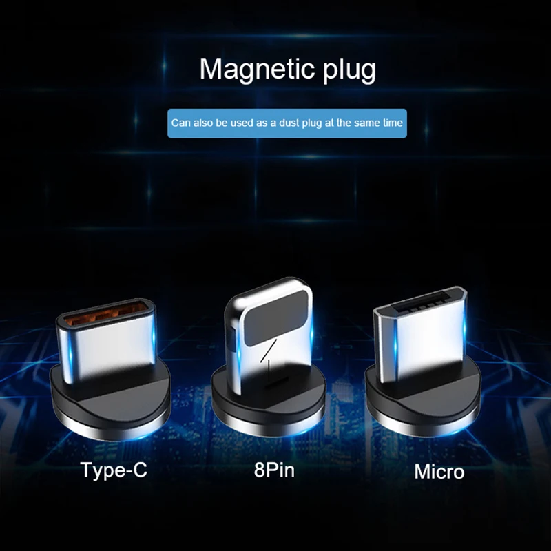 Магнитный USB C 8 Pin кабель для iPhone 11 XR X XS Max быстрая зарядка Samsung S10 S8 9 магнитное