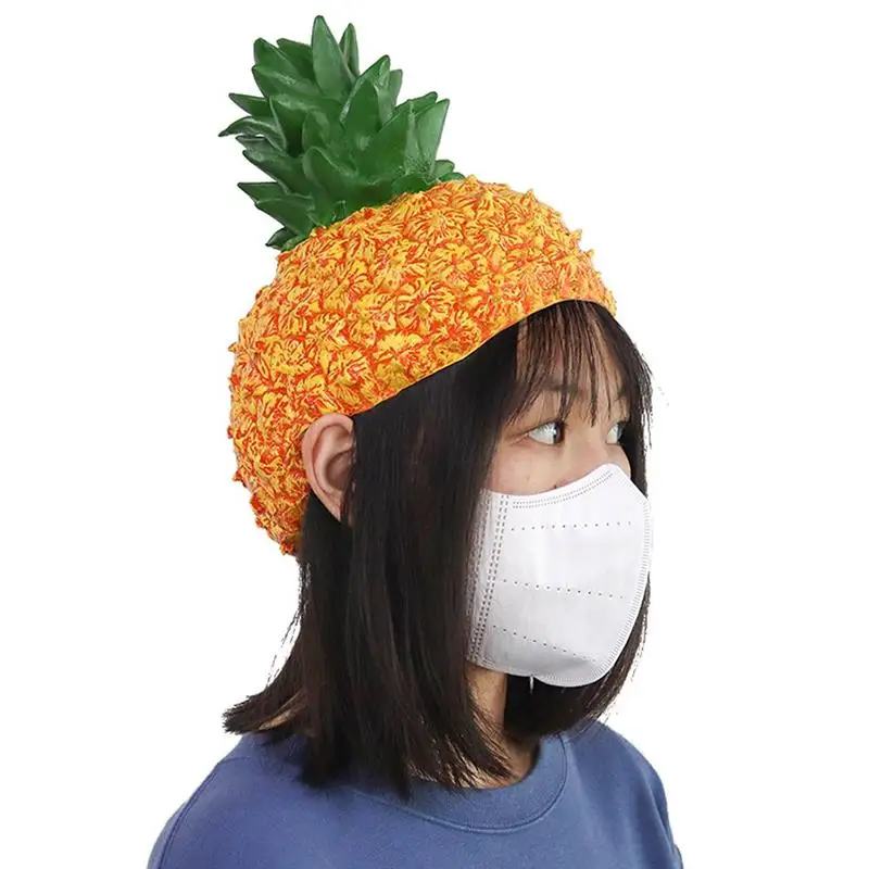 Мягкая латексная шляпа с фруктами и ананасами на Хэллоуин забавная реквизит для
