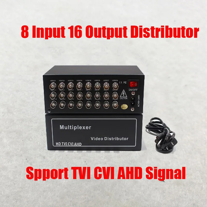 8 в 16 из TVI CVI AHD CVBS сигнала видео дистрибьютор усилитель 8CH до 16CH сплиттер для CCTV камеры безопасности