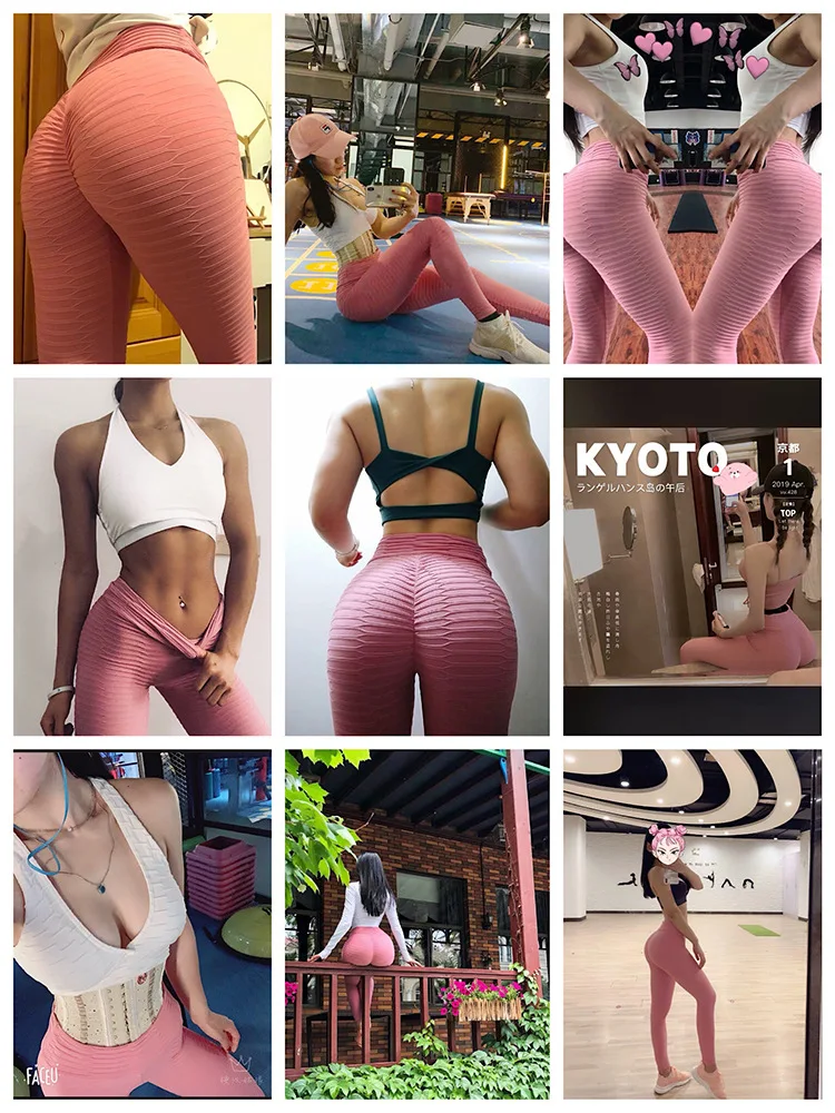 Эластичные бесшовные леггинсы с высокой талией для тренажерного зала фитнеса