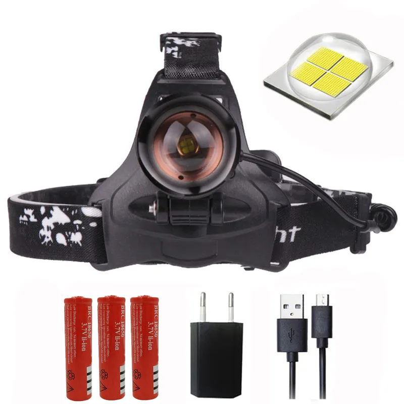 Package C Z90S2806 светодиодный налобный фонарь Мощный CREE XLamp XHP70 зум-объектив фара 18650 перезаряжаемая батарея головной фонарик лампа факел - Испускаемый цвет: Package C