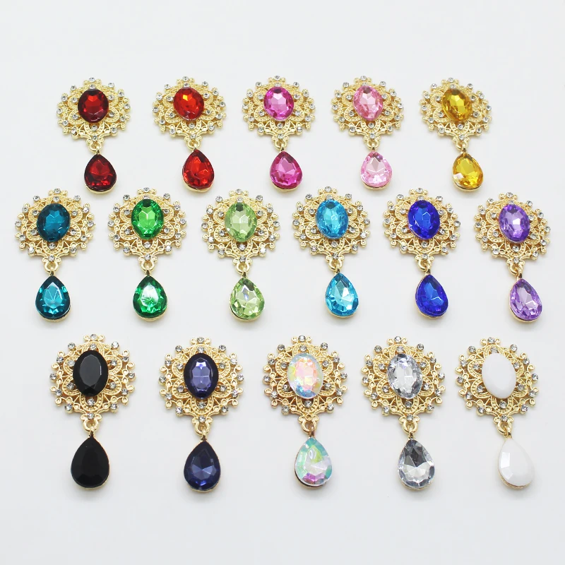 Взрыв! Цинковый сплав 10 шт. в наборе стразы форме капли воды подвесная