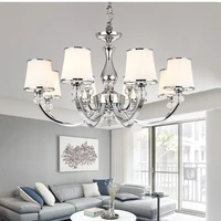 chrome crystal chandelier lights modern for living room bedroom led chandelier lighting fixture crystal lamp e14 led lighting