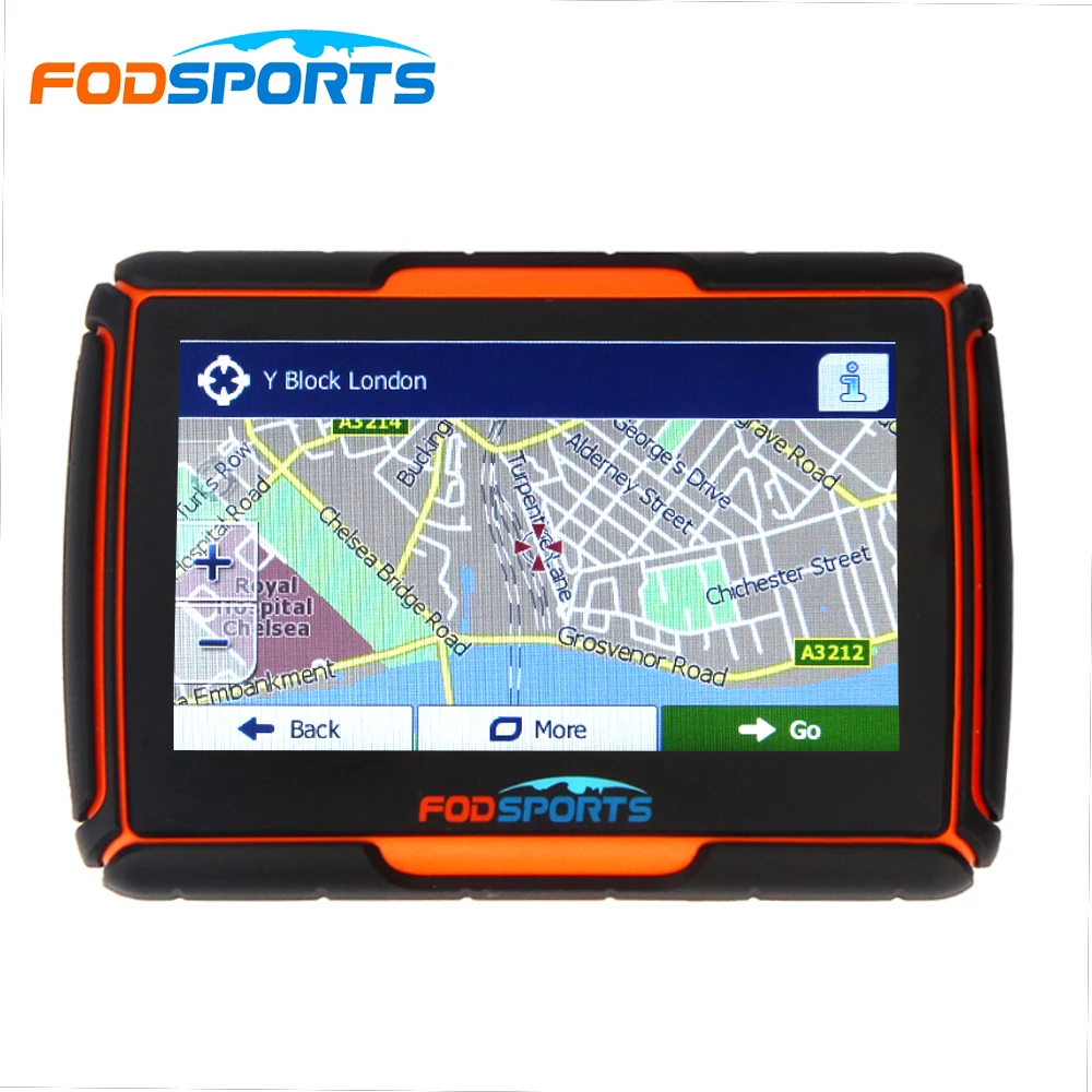 Fodsports 4 3 дюймовый GPS навигатор 8 ГБ 256 ОЗУ IPX7 водонепроницаемый FM Bluetooth система Windows
