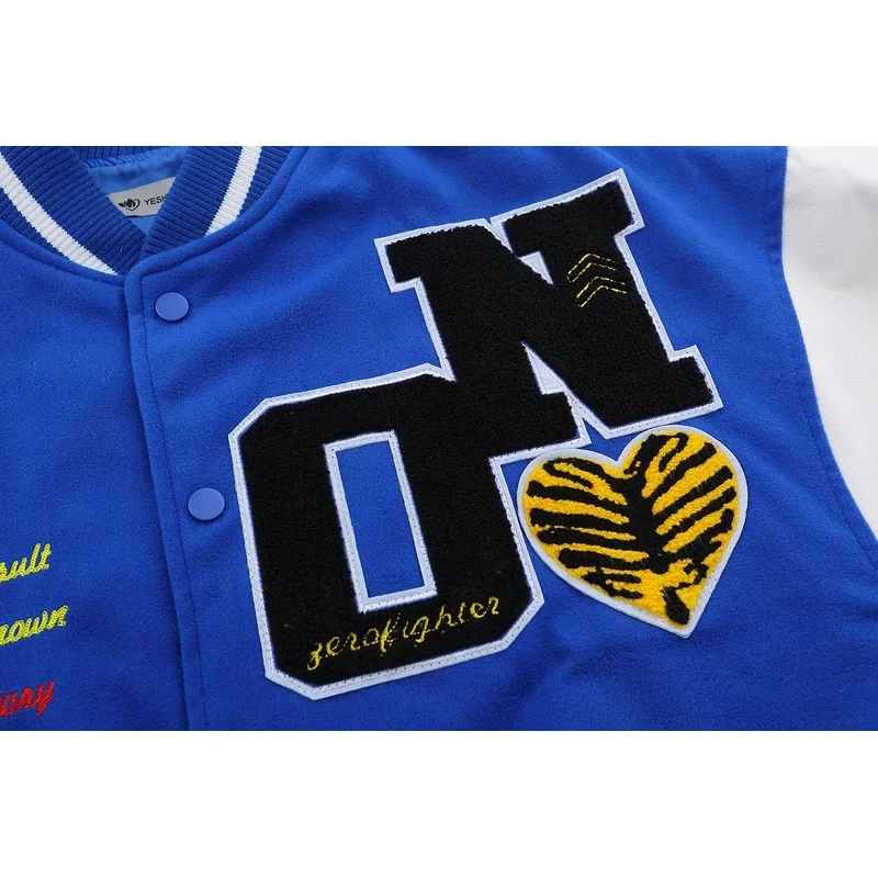 Hip Hop Varsity Baseball Jacket Men Skeleton Dinosaur Embroidery Patchwork College Coat 2021 Winter Streetwear Bomber Jackets