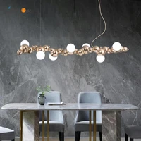 nordic restaurant chandelier light luxury art living room creative personality long dining table bar light fixture