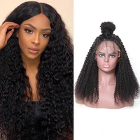 kinky curly human hair wigs13x4 lace front wigs human hair brazilian wigs for women deep curly with pre plucked hairline