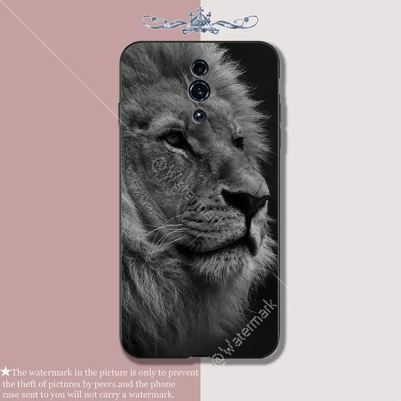 Yinuoda Лев черный мягкий чехол для телефона OPPO A5 A9 2020 A7X Рино 2 ace 3 pro realme 5 PRO funda |