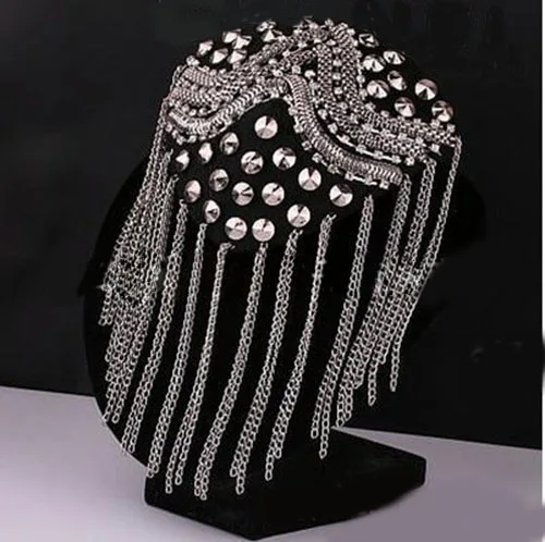 Высококачественная брошь ручной работы эполеты с заклепками для костюмов